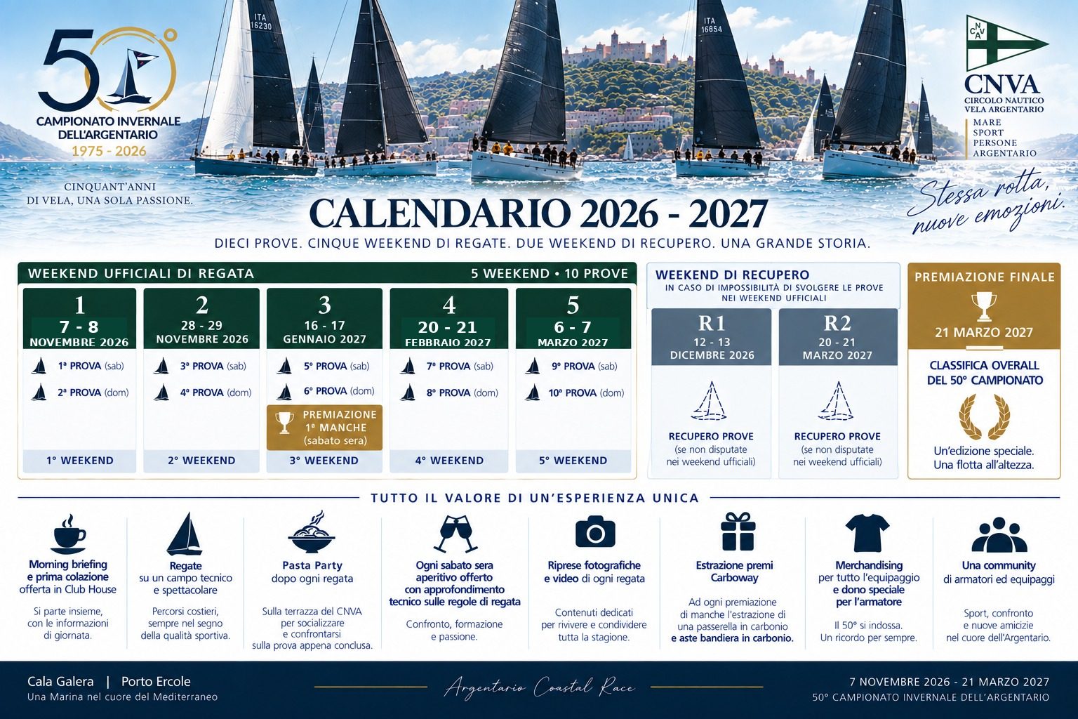 Calendario 2026-2027 - 50 Campionato Invernale dell Argentario